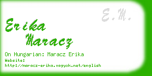 erika maracz business card